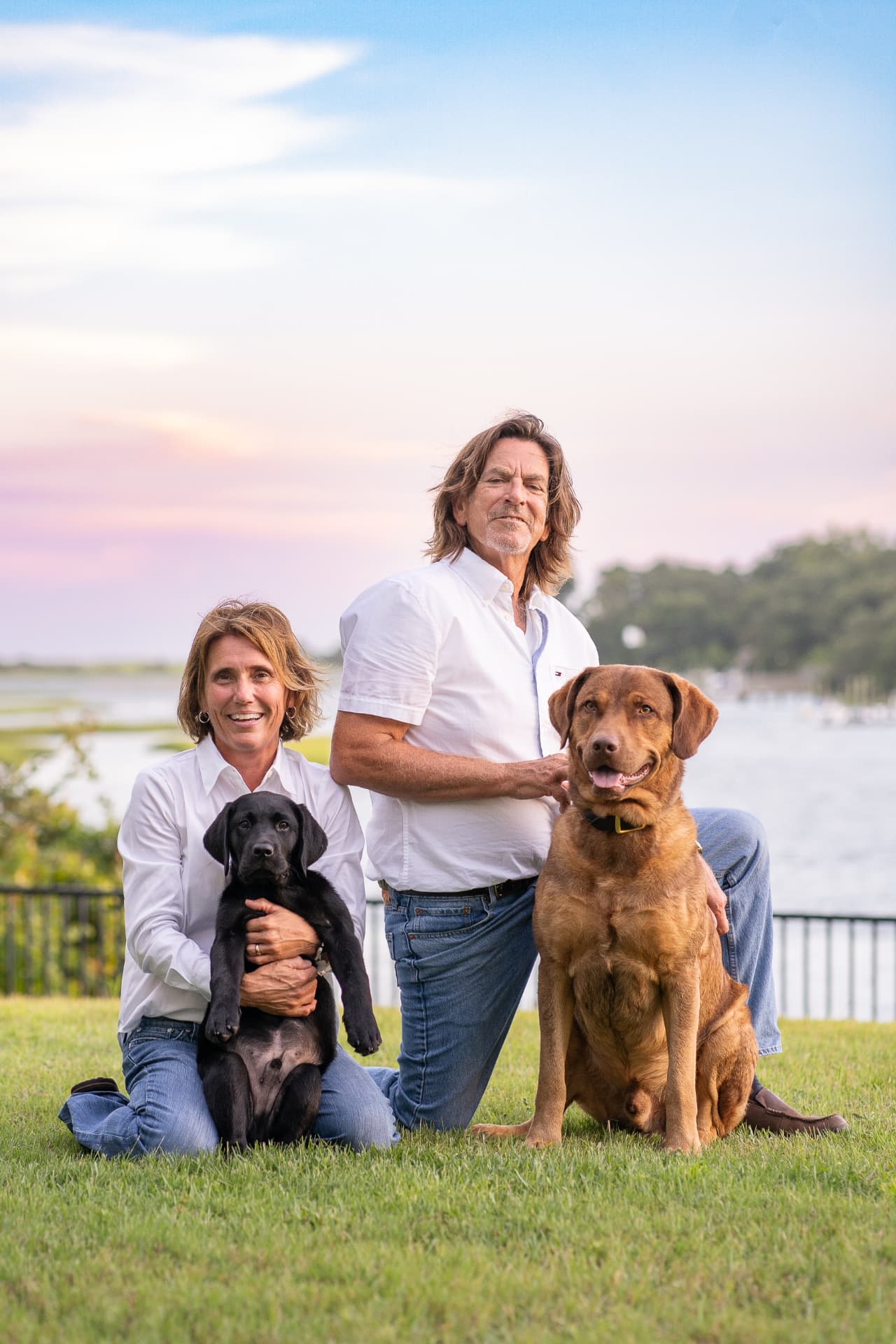 Family portrait outdoors
